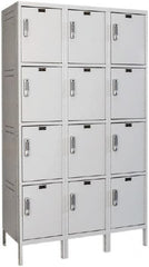 Hallowell - 12 Door, 4 Tier, Charging Station Locker - Exact Tooling