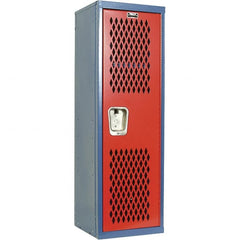Hallowell - 1 Door, 1 Tier, Heavy-Duty Ventilated Wardrobe & Box Lockers - Exact Tooling