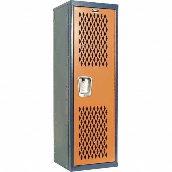 Hallowell - 1 Door, 1 Tier, Heavy-Duty Ventilated Wardrobe & Box Lockers - Exact Tooling