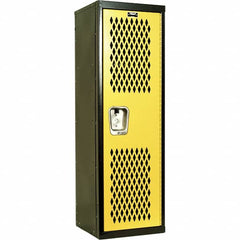 Hallowell - 1 Door, 1 Tier, Heavy-Duty Ventilated Wardrobe & Box Lockers - Exact Tooling