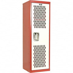 Hallowell - 1 Door, 1 Tier, Heavy-Duty Ventilated Wardrobe & Box Lockers - Exact Tooling