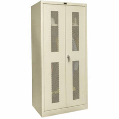 Hallowell - 1 Shelf Wardrobe Storage Cabinet - Steel, 36" Wide x 18" Deep x 78" High, Tan - Exact Tooling