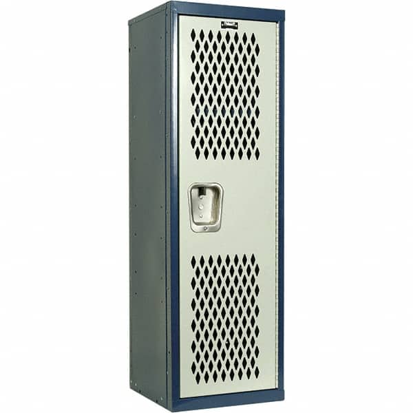 Hallowell - 1 Door, 1 Tier, Heavy-Duty Ventilated Wardrobe & Box Lockers - Exact Tooling