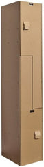 Hallowell - 2 Door, 2 Tier, Solid Plastic Z-Locker - Exact Tooling