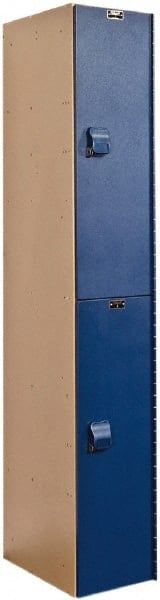 Hallowell - 2 Door, 2 Tier, Solid Plastic Locker - Exact Tooling