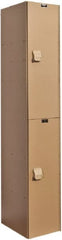 Hallowell - 2 Door, 2 Tier, Solid Plastic Locker - Exact Tooling