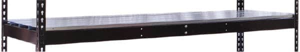 Hallowell - 72" Wide, 3/4 High, Open Shelving Accessory/Component - Steel, 24" Deep, Use with Black Rivetwell Double Rivet Boltless Shelving - Exact Tooling