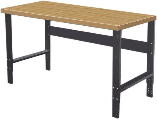 Hallowell - Laminated Hardwood Flat Workbench & Workstation Top - 36" Deep, Use with Adjustable Leg Workbenches - Exact Tooling