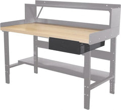 Hallowell - Workbench & Workstation Drawer - 24" Deep, 6" High, Use with Heavy-Duty Adjustable Leg Workbenches - Exact Tooling