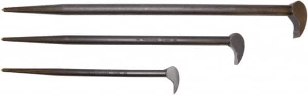 Proto - 3 Piece Rolling Head Pry Bar Set - Includes 12, 16 & 21" Lengths - Exact Tooling