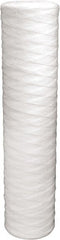 Value Collection - 4-1/2" OD, 50µ, Polypropylene String-Wound Cartridge Filter - 20" Long, Reduces Dirt & Rust - Exact Tooling