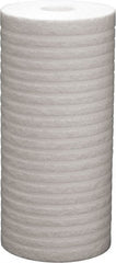 Value Collection - 4-3/8" OD, 5µ, Polypropylene Melt Blown-Thermal Bonded Cartridge Filter - 9-7/8" Long, Reduces Dirt & Rust - Exact Tooling