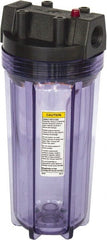 Value Collection - 3/4 Inch Pipe, FNPT x FNPT End Connections, 2-1/2 Cartridge Outside Diamerter, 9-3/4 Inch Long Cartridge, 12.25 Inch Long, Cartridge Filter Housing without Cartridge - Exact Tooling