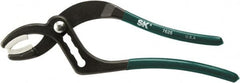 SK - 10" OAL, 2-1/2" Max Capacity, 44mm Jaw Length x 1.44" Jaw Width, 4 Position Soft Jaw Tongue & Groove Pliers - Curved Jaws, Vinyl Handles - Exact Tooling