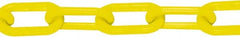 PRO-SAFE - 50' Long x 2" Wide Plastic Chain - Yellow - Exact Tooling