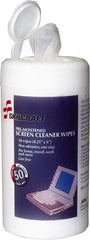 Ability One - Pre-Moistened Screen Cleaning Wipes - Center Pull, 7" x 5" Sheet Size, White - Exact Tooling