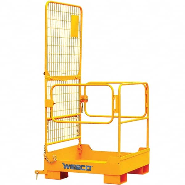 Wesco Industrial Products - 600 Lb Capacity Forklift Work Platform - Exact Tooling