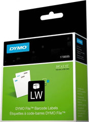 Dymo - 2-1/2" Long, White Label Printer Cartridge - For DYMO LabelWriter Printers - Exact Tooling