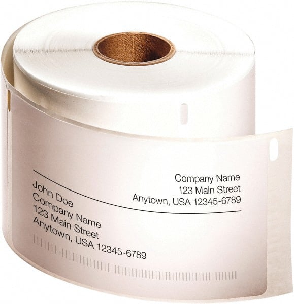 Dymo - 4" Long, White Label Printer Cartridge - For DYMO LabelWriter Printers - Exact Tooling