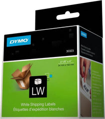 Dymo - 4" Long, White Label Printer Cartridge - For DYMO LabelWriter Printers - Exact Tooling