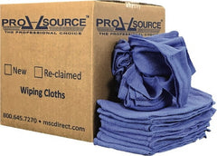 PRO-SOURCE - 25 Inch Long x 16 Inch Wide Virgin Cotton Rags - Blue, Denim, Lint Free, 5 Lbs. at 5 to 7 per Pound, Box - Exact Tooling
