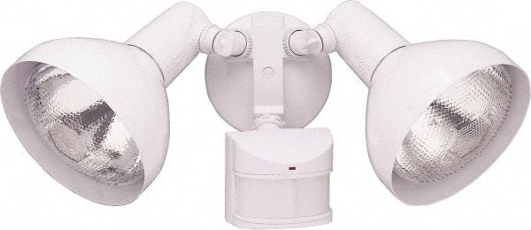 Heath/Zenith - 1 Head, 100 Ft. Detection, 240° Angle, Halogen Lamp Motion Sensing Light Fixture - 120 Watt, Metal, Bronze Housing, Wall, Eave Mounted, 7.6 Inch Long x 5.6 Inch Wide x 7.1 Inch High - Exact Tooling