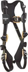 DBI/SALA - 420 Lb Capacity, Size S, Full Body Arc Flash Safety Harness - Nomex/Kevlar Webbing, Quick Connect Leg Strap, Quick Connect Chest Strap, Black - Exact Tooling