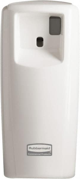 Rubbermaid - 0.019 Cu Ft Coverage, White Metered Aerosol Dispenser - D Battery Required - Exact Tooling