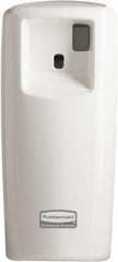 Rubbermaid - 0.019 Cu Ft Coverage, White Metered Aerosol Dispenser - D Battery Required - Exact Tooling