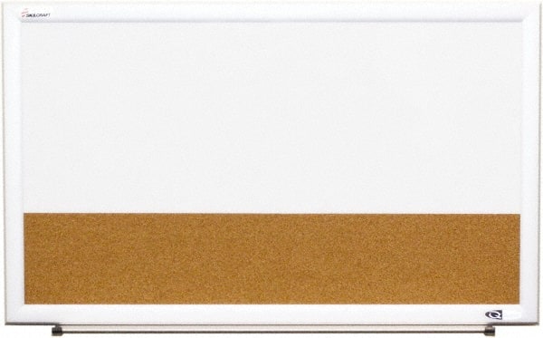Ability One - 2" High x 22" Wide Combination Dry Erase and Natural Cork - Melamine, 32" Deep - Exact Tooling