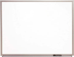 Ability One - 2" High x 24" Wide Porcelain on Steel Magnetic Marker Board with Wood Frame - Porcelain, 36" Deep - Exact Tooling