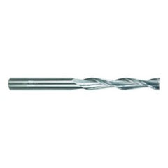 5/8 Dia. x 6 Overall Length 2-Flute Square End Solid Carbide SE End Mill-Round Shank-Center Cut-TiAlN - Exact Tooling