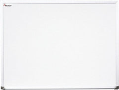 Ability One - 2" High x 53" Wide Porcelain on Steel Magnetic Marker Board with Wood Frame - Porcelain, 77" Deep - Exact Tooling