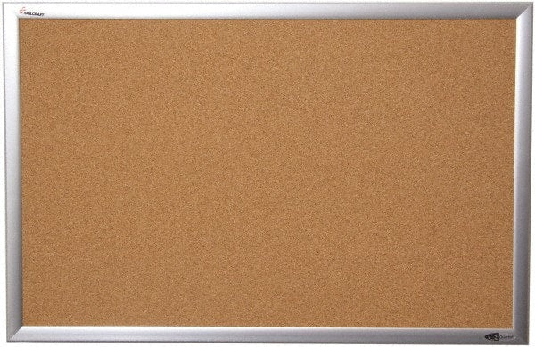 Ability One - 26" Wide x 2" High Self-Heal Cork Bulletin Board - Natural (Color) - Exact Tooling