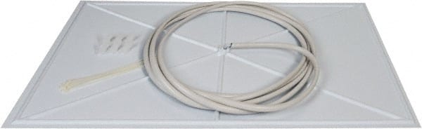 InBrella - 2' Diam, Rectangle Pannel Leak Diverter - 4' Long x 2' Wide, White - Exact Tooling