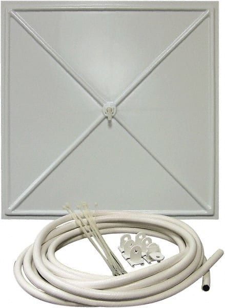InBrella - 2' Diam, Square Pannel Leak Diverter - 2' Long x 2' Wide, White - Exact Tooling