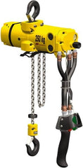Ingersoll-Rand - 1,100 Lb Load Limit, 10' Max Height Air Chain Hoist - 32 SCFM at 90 PSI, 15 FPM Lift Speed, 12-3/4" Min Headroom, Pendant Control - Exact Tooling