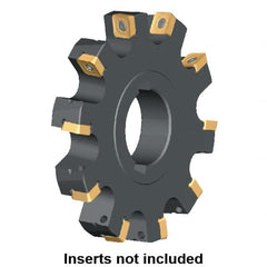 Kennametal - Arbor Hole Connection, 0.4606" Cutting Width, 2.5807" Depth of Cut, 200mm Cutter Diam, 1.9685" Hole Diam, 14 Tooth Indexable Slotting Cutter - KSSS Toolholder, SD.T 1204.. Insert, Right Hand Cutting Direction - Exact Tooling
