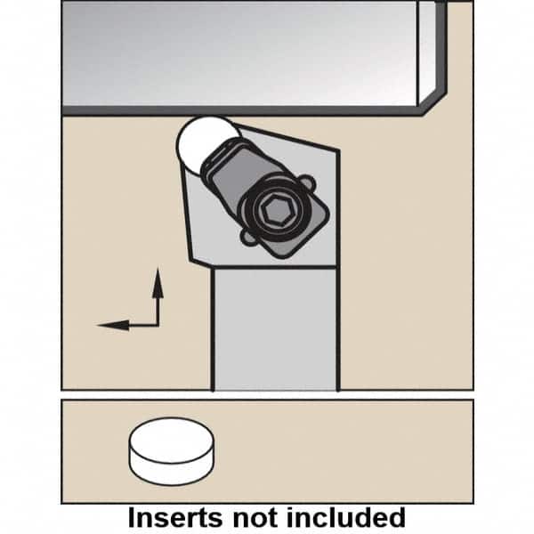 Kennametal - CRSN, Left Hand Cut, 0° Lead Angle, 32mm Shank Height x 25mm Shank Width, Negative Rake Indexable Turning Toolholder - 170mm OAL, RN.N 120700 Insert Compatibility, Series CRSN - Exact Tooling