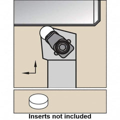 Kennametal - CRSN, Left Hand Cut, 0° Lead Angle, 32mm Shank Height x 25mm Shank Width, Negative Rake Indexable Turning Toolholder - 170mm OAL, RN.N 120700 Insert Compatibility, Series CRSN - Exact Tooling