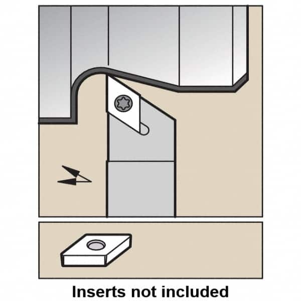 Kennametal - SDAC, Left Hand Cut, 0° Lead Angle, 12mm Shank Height x 12mm Shank Width, Neutral Rake Indexable Turning Toolholder - 150mm OAL, DC.. 11T3.. Insert Compatibility, Series Screw-On - Exact Tooling