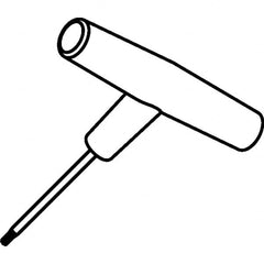Kennametal - 4mm Hex Drive, T Handle Driver for Indexable Tools - Standard HP Series - Exact Tooling