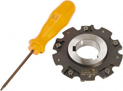 Kennametal - Arbor Hole Connection, 0.1575" Cutting Width, 0.5906" Depth of Cut, 80mm Cutter Diam, 1-1/16" Hole Diam, 5 Tooth Indexable Slotting Cutter - 90° SN Toolholder, SNHX Insert - Exact Tooling
