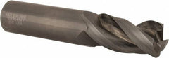 Kennametal - 1", 3 Flute, Single End, Solid Carbide, 0.12" Corner Radius End Mill - 5" OAL, 38° Helix, Right Hand Flute, 2" LOC, Right Hand Cut - Exact Tooling