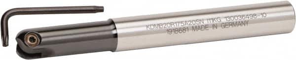 Kennametal - 32mm Cut Diam, 16mm Max Depth of Cut, 32mm Shank Diam, 175mm OAL, Indexable Ball Nose End Mill - 56mm Head Length, Straight Shank, KDMB Toolholder, KDMB 32.. Insert - Exact Tooling