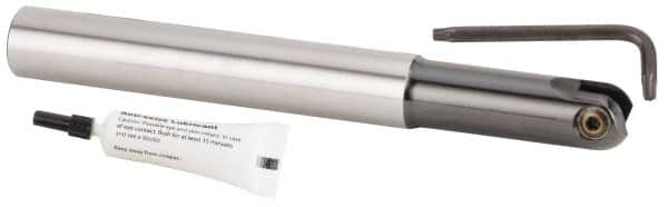 Kennametal - 20mm Cut Diam, 10mm Max Depth of Cut, 20mm Shank Diam, 175mm OAL, Indexable Ball Nose End Mill - 61mm Head Length, Straight Shank, KDMB Toolholder, KDMB 20.. Insert - Exact Tooling