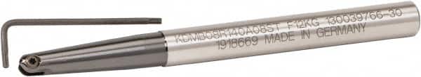 Kennametal - 10mm Cut Diam, 5mm Max Depth of Cut, 12mm Shank Diam, 150mm OAL, Indexable Ball Nose End Mill - 33.5mm Head Length, Straight Shank, KDMB Toolholder, KDMB 10.. Insert - Exact Tooling