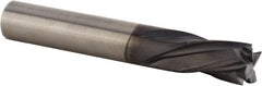 Kennametal - 3/8" Cutting Diam x 1-1/2" Length of Cut, 4 Flute, Compression Spiral Router Bit - Diamond Coated, Right Hand Cut, Solid Carbide, 4" OAL x 3/8" Shank Diam, Double Edge, 25° Helix Angle - Exact Tooling