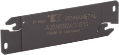 Kennametal - 1.2598" Blade Height, 0.0945" Blade Width, 5.9154" OAL, Neutral Cut, Double End Indexable Cut-Off Blade - 15mm Max Depth of Cut, A2BNSN Blade, A2 Cut-Off Series - Exact Tooling