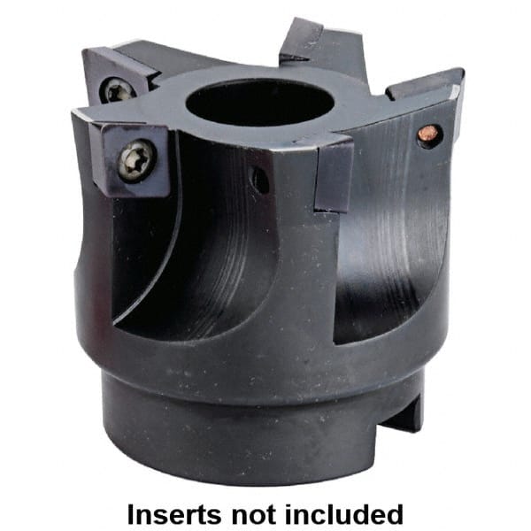 Kennametal - 52mm Cut Diam, 22mm Arbor Hole, 8mm Max Depth of Cut, 95° Indexable Chamfer & Angle Face Mill - 5 Inserts, XD.X 10T3 Insert, 5 Flutes, Series KMS - Exact Tooling